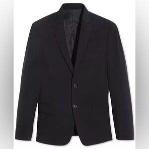 NWT CALVIN KLEIN Boys Slim Fit Stretch Black Suit Jacket